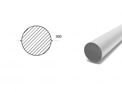 Hliníková kulatina 300 mm  (EN 2007)