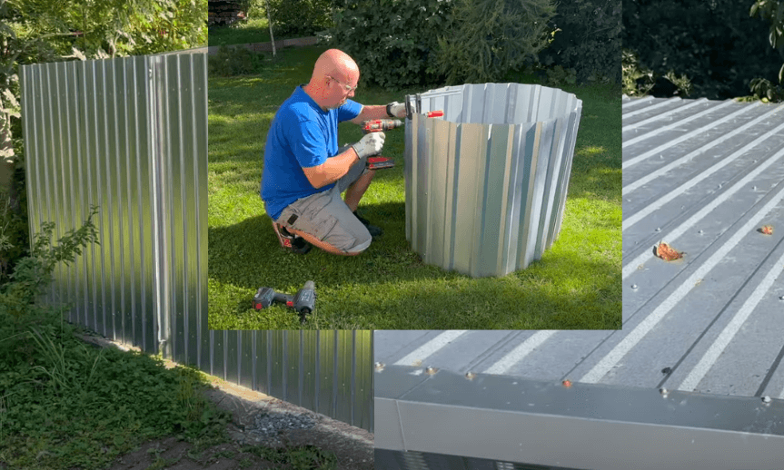 Trapézový plech a jeho použití v praxi: střechy, ploty, záhony + videonávod