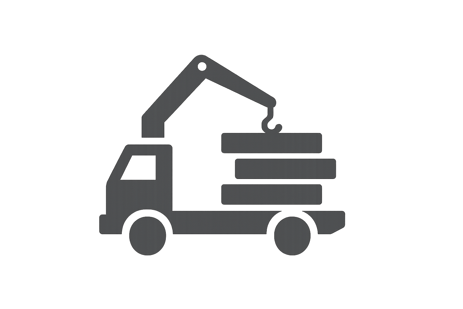 Složení materiálu hydraulickou rukou