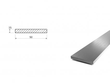 Nerezová plochá ocel 50x15 - tažená (1.4301/7)