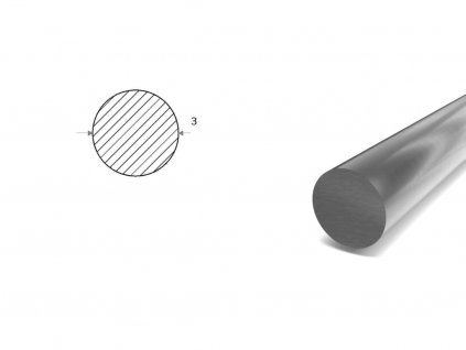 Nerezová kulatina 3 mm - tažená (1.4571)