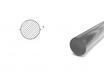 Nerezová kulatina 4 mm - tažená (1.4305)