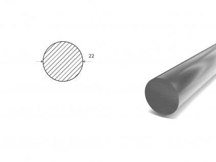 Nerezová kulatina 22 mm - tažená (1.4057)