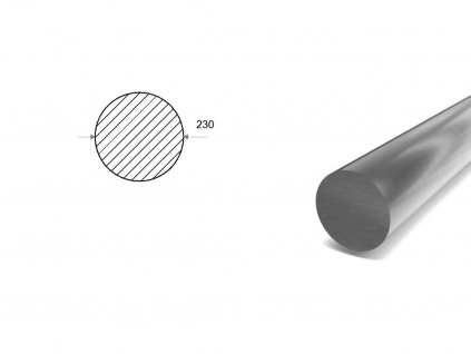 Nerezová kulatina 230 mm (1.4034)