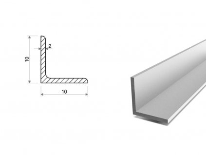 Hliníkový profil L 10x10x2 (EN 6060)