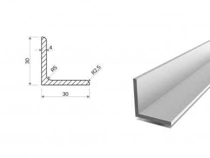 Hliníkový profil L 30x30x4 (EN 6060)