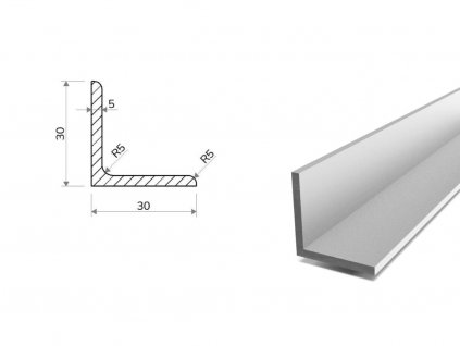 Hliníkový profil L 30x30x5 (EN 6060)