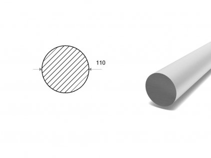 Hliníková kulatina 110 mm  (EN 6082)