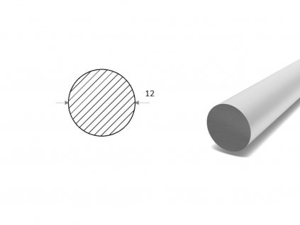Hliníková kulatina 12 mm - tažená (EN 6082)