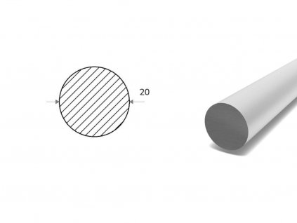 Hliníková kulatina 20 mm - tažená (EN 6082)