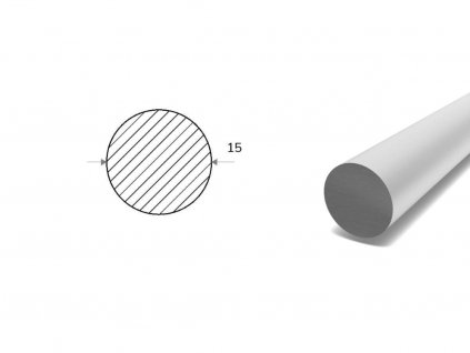 Hliníková kulatina 15 mm  (EN 6082)