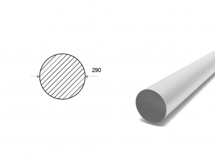 Hliníková kulatina 290 mm  (EN 6082)
