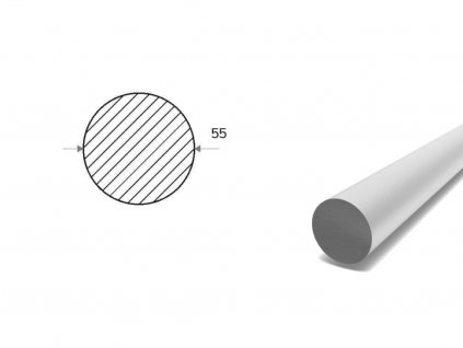 Hliníková kulatina 55 mm  (EN 6082)