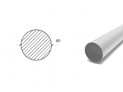 Hliníková kulatina 60 mm  (EN 6082)
