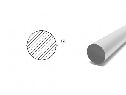 Hliníková kulatina 120 mm  (EN 2007)