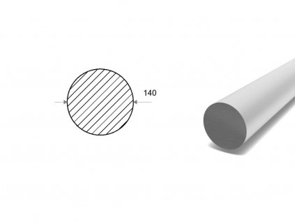 Hliníková kulatina 140 mm  (EN 2007)