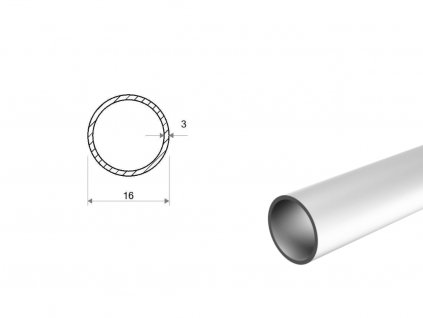 Hliníková trubka 16x3 (EN 6060)