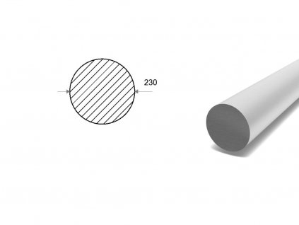 Hliníková kulatina 230 mm (EN 6082)