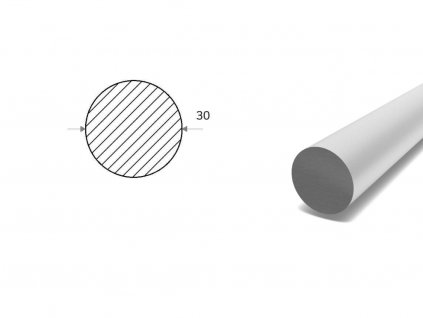 Hliníková kulatina 30 mm  (EN 6060)