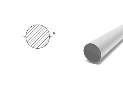 Hliníková kulatina 6 mm  (EN 6060)