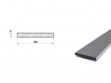 Plochá ocel 180x5