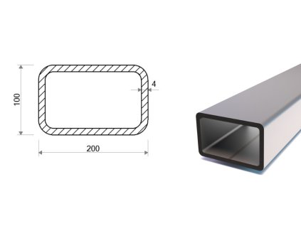 Jekl 200x100x4 (S355)