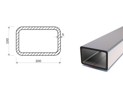 Jekl 200x100x5 (S355)