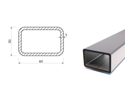 Jekl 60x30x3 (S355)