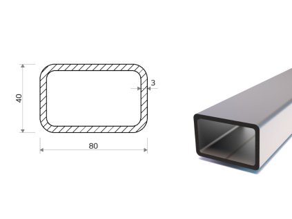 Jekl 80x40x3 (S355)