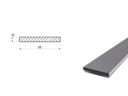 Plochá ocel 25x15