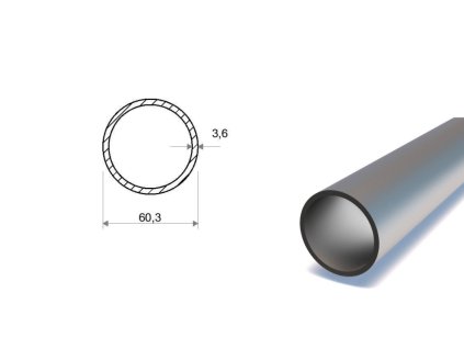Trubka bezešvá 60,3x3,6 (S355)