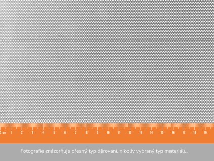 Děrovaný plech RV 0, 75-1, 5 - 1x2 m, tloušťka 0,75 mm