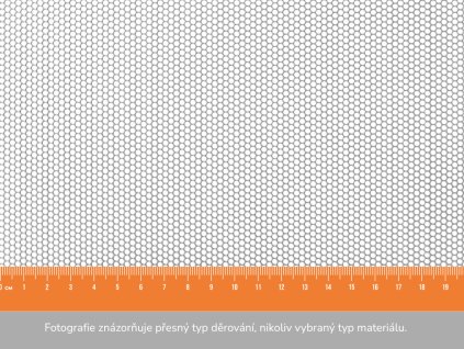 Děrovaný plech RV 2-2,5 - 1x2 m, tloušťka 1 mm