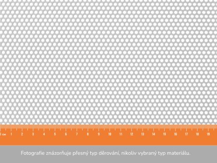 Děrovaný plech RV 2,5-4 - 1x2 m, tloušťka 2 mm