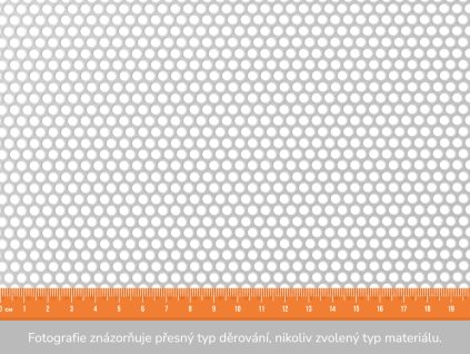 Děrovaný plech RV 3,5-5 - 1x2 m, tloušťka 3 mm