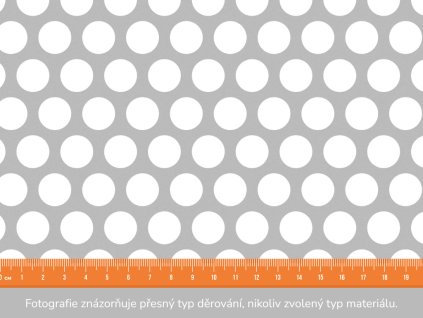 Děrovaný plech RV 15-20- 1x2 m, tloušťka 3 mm