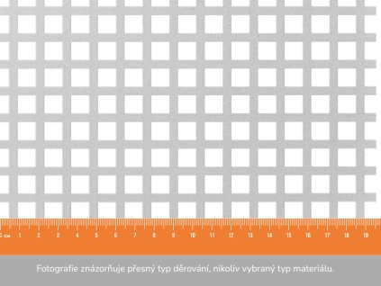 Děrovaný plech QG 8-12 - 1x2 m, tloušťka 2 mm