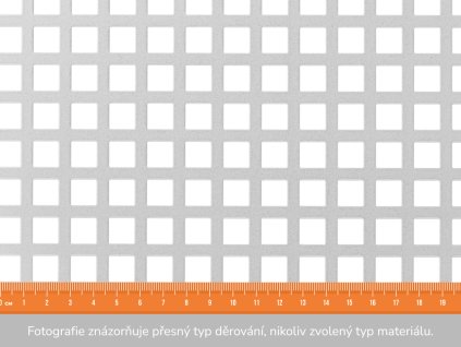 Děrovaný plech QG 10-15 - 1,25x2,5 m, tloušťka 2 mm