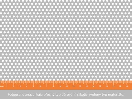 Děrovaný plech RV 4-7 - 1x2 m, tloušťka 4 mm
