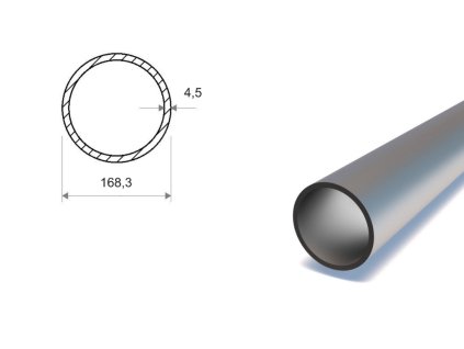 Trubka bezešvá hladká 168,3x4,5 (S355)