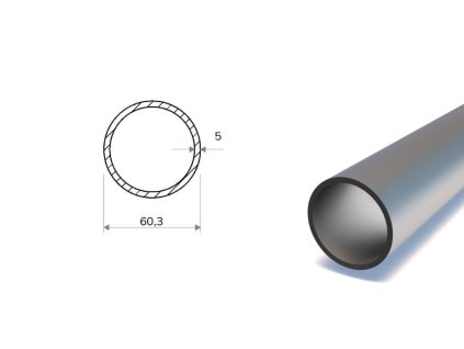 Trubka bezešvá hladká 60,3x5 (S355)