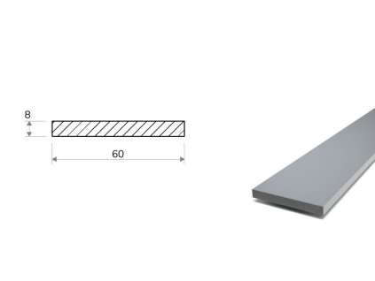 Plochá ocel tažená 60x8