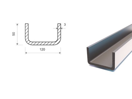 U profil 50x120x50x3