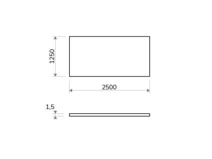 Eloxovaný hliníkový plech 1,25×2,5 m, tloušťka 1,5 mm - elox 10 µm Natural + fólie
