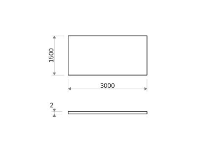 Eloxovaný hliníkový plech 1,5×3 m, tloušťka 2 mm - elox 10 µm Natural + fólie