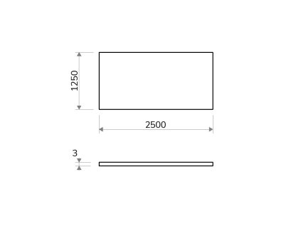 Eloxovaný hliníkový plech 1,25×2,5 m, tloušťka 3 mm - elox 10 µm Natural + fólie