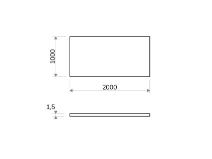 Eloxovaný hliníkový plech 1×2 m, tloušťka 1,5 mm - elox 10 µm Natural + fólie