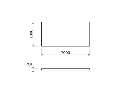 Eloxovaný hliníkový plech 1×2 m, tloušťka 2,5 mm - elox 10 µm Natural + fólie
