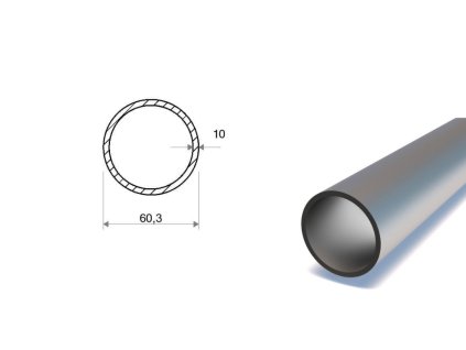 Trubka bezešvá 60,3x10