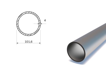 Trubka bezešvá hladká 101,6x4 (S355)